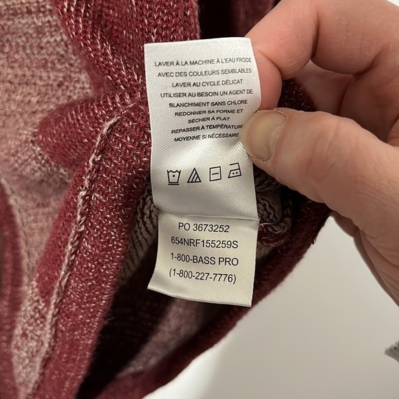 Natural Reflections Womens Sweater Jacket Burgundy Hoodie Cardigan Size S Hiking - Picture 5 of 11